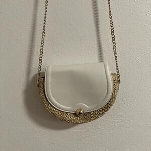 White and Tan Purse